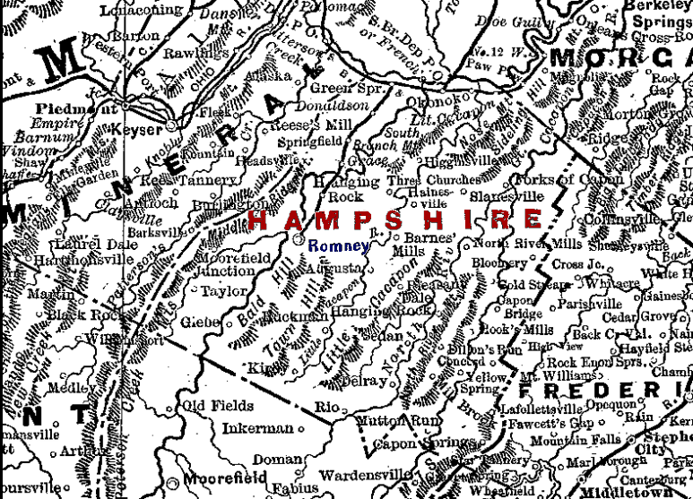 Hampshire County Map